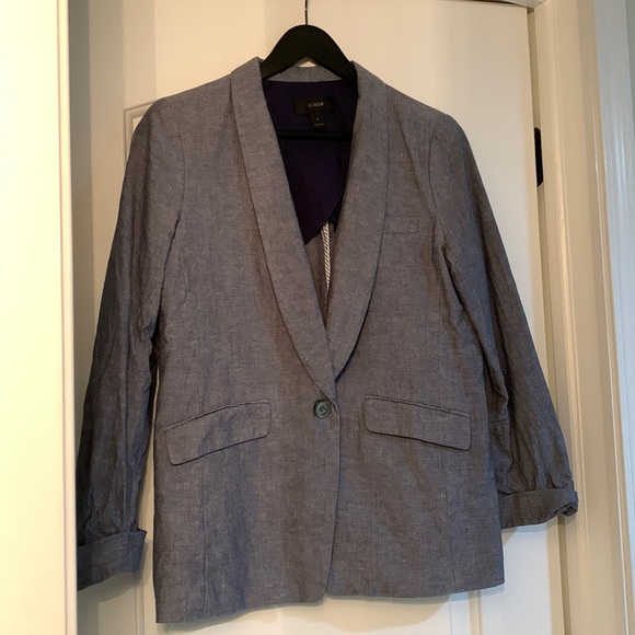 Womens J.Crew chambray blazer. Size 10.